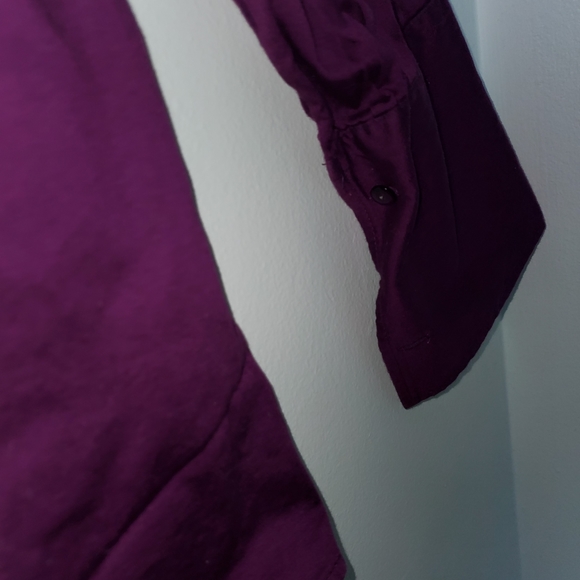 Lane Bryant Plum Purple Long Sleeve Blouse - Picture 5 of 6
